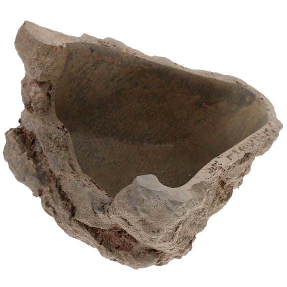 NIAIZEK Reptile Hide Habitat Resin Craft Light Brown for Safe Pet Hiding