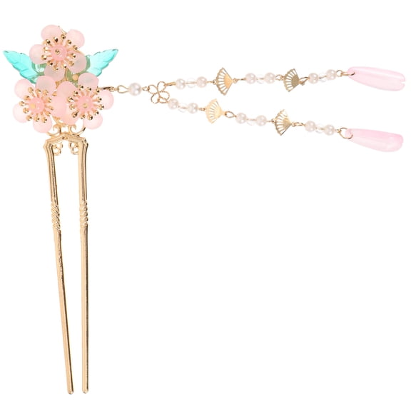 NIAIZEK Hair Accessories for Girls Pink Glass 1Set Decorate Hairstyle