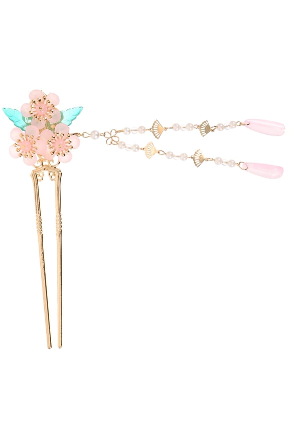 Traditional Chinese Hairpin Pink Accessories 1Pack for Women Celebrations
