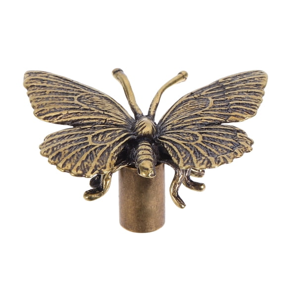 NIAIZEK Vintage Butterfly Cabinet Knobs Brass Decorative Drawer Pulls for Home Furniture Coffee Color Easy Installation