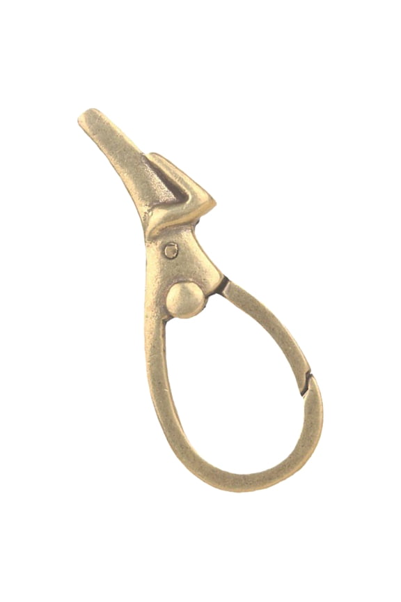 Retro Style Keychain Cool Brass Key Hook Pendant for Christmas Decoration 1Set