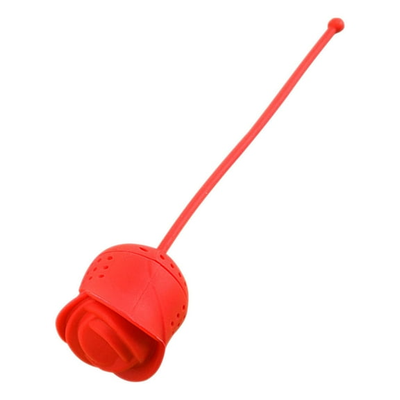 NIAIZEK Red Silicone Tea Strainer Rose Flower Shape Practical for Home