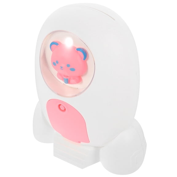 NIAIZEK Rocket Shape White Coin Bank for Room Decor and Coin Collection