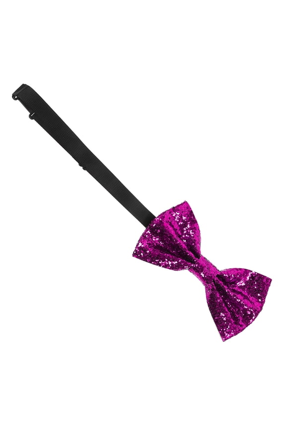 Rosy Decorative Bow Tie for Men Pre-Tied Adjustable Sparkling Tuxedo Bowtie