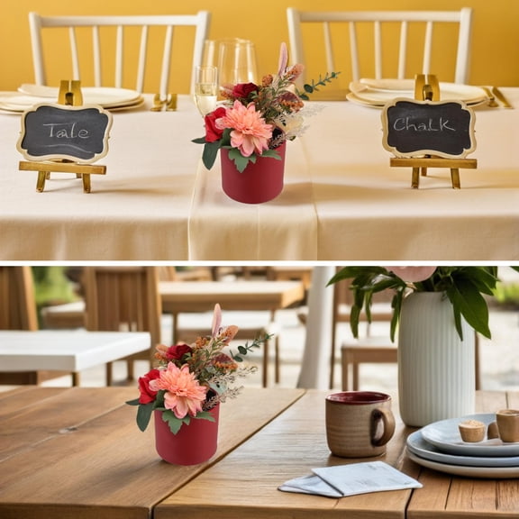 NIAIZEK Red Round Flower Box with Lid Elegant Design for Wedding and Floral Arrangements