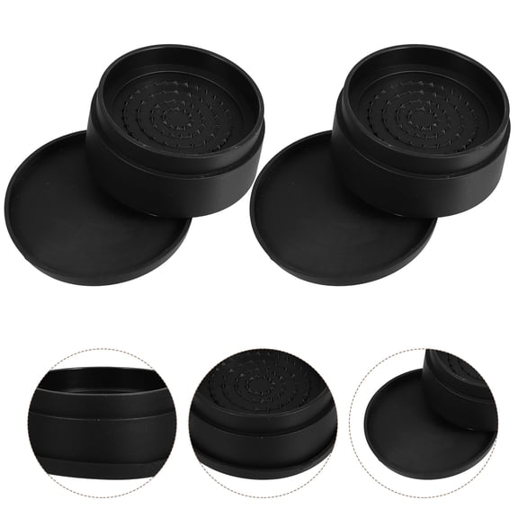 NIAIZEK Rubber Bed Riser Set, 4Pcs, Black, Nonslip, Stackable, Home Use