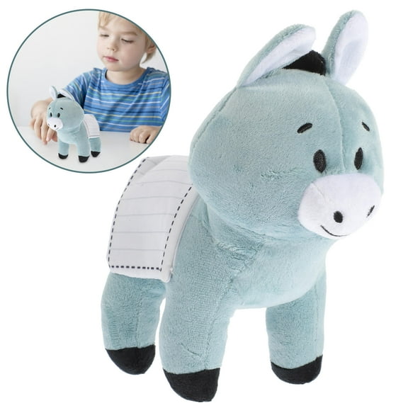 NIAIZEK Donkey Figurine Soft Stuffed Animal Light Green 1Pcs