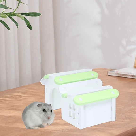 NIAIZEK Small Animal Sleeping Nest Pvc House Shape Hamster Habitat 1 Set
