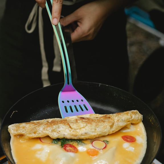 NIAIZEK Big Slotted Ladle Stainless Steel Serving For Home Cooks 1Pack