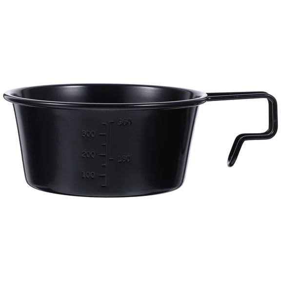 NIAIZEK Stainless Steel Camping Drinking Cup Lightweight Black Bowl with Handle
