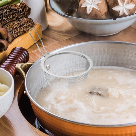 NIAIZEK 3Pcs Stainless Steel Fine Mesh Fry Basket Strainer Set for Noodles Dumplings and Kitchen