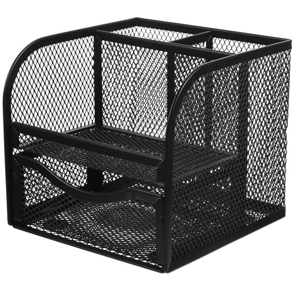 NIAIZEK Black Metal Pen Container Mesh Pencil Cup for Office Home Desk Organization