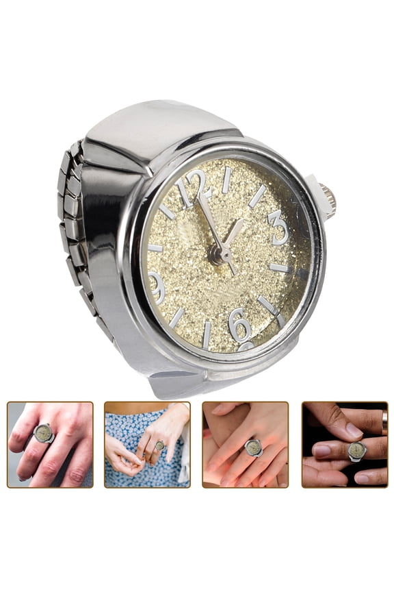 Alloy Ring Watch with Assorted Colors for Casual and Party Finger Decoration