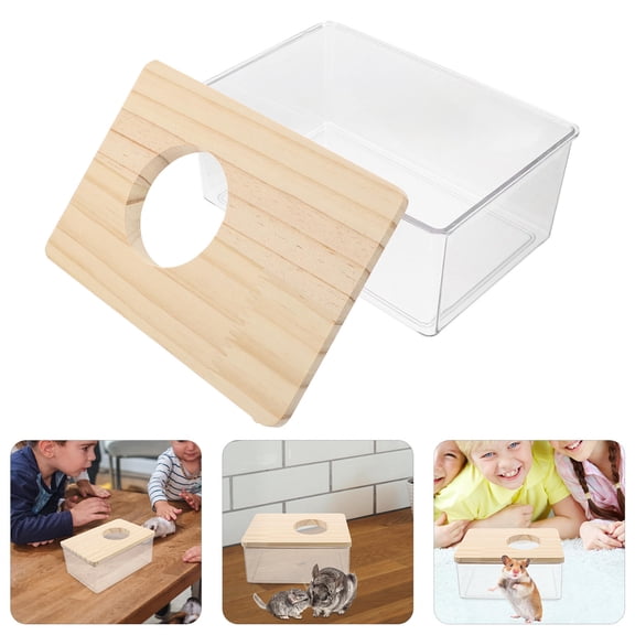 NIAIZEK Stylish Hamster Bath Tub Comfortable Transparent Bed for Small Pets