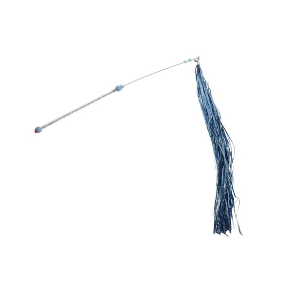 NIAIZEK Tassel Teaser for Teasing Stick Blue Plastic Entertainment 1Pcs