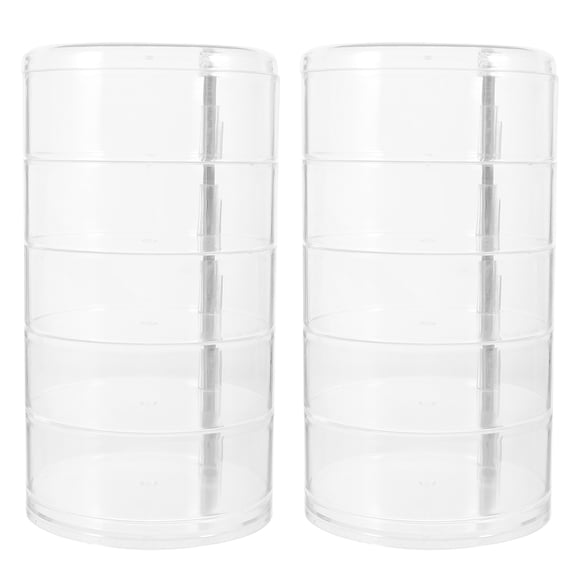 NIAIZEK Transparent Earphone Cord Organizer Box, 2 Pieces Cable Management Storage Case for Headphones