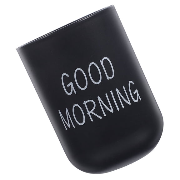 NIAIZEK Unbreakable Black Plastic Toothbrush Cup with Frosted Texture for Travel and Bathroom Storage