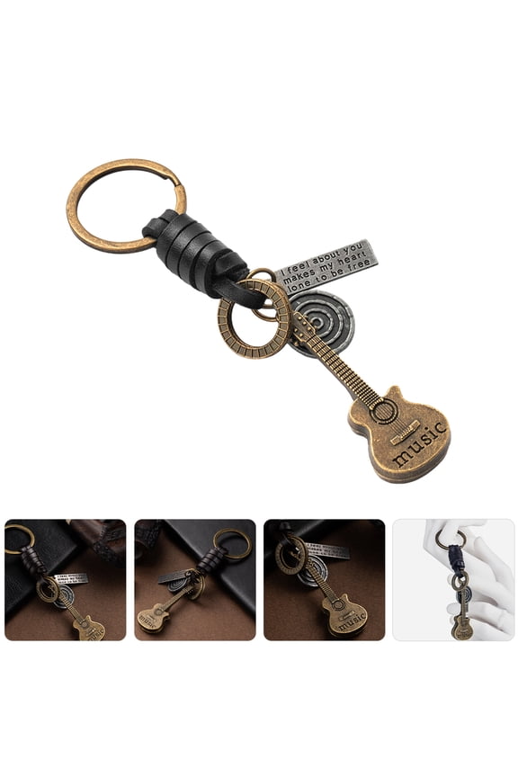 Stylish Metal Guitar Keychain Pendant for Car Keys, Backpacks, and Everyday Use Accessories