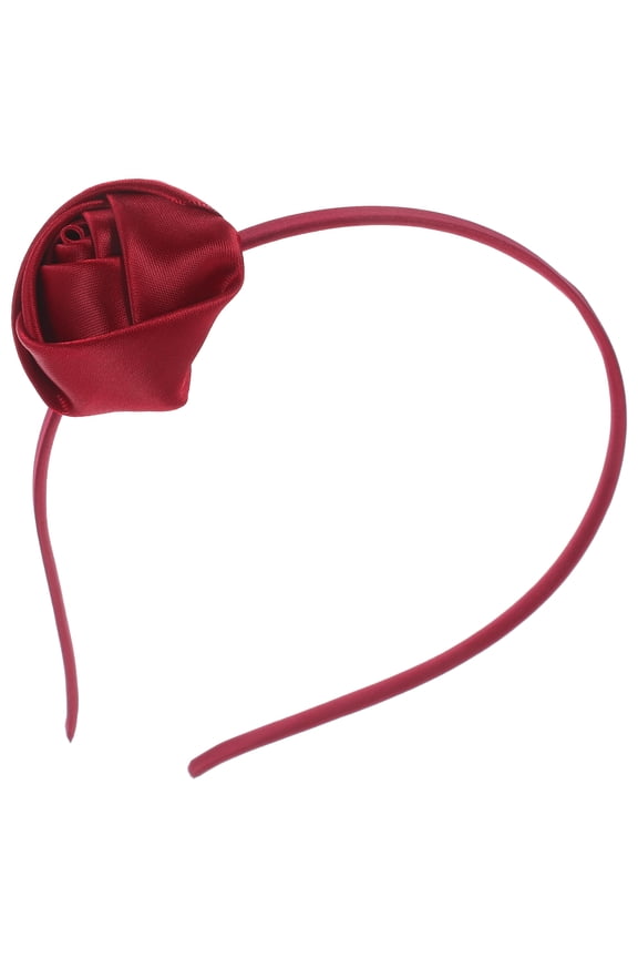 Chic Vintage Red Flower Headband Bridal Hair Accessories with Comfortable Fit