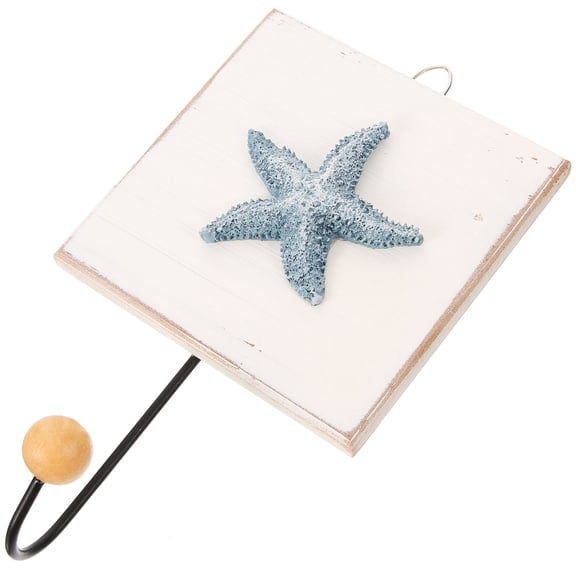 NIAIZEK Sea Star Hook Assorted Color Wood Wall Mounted Towel and Clothes Organizer