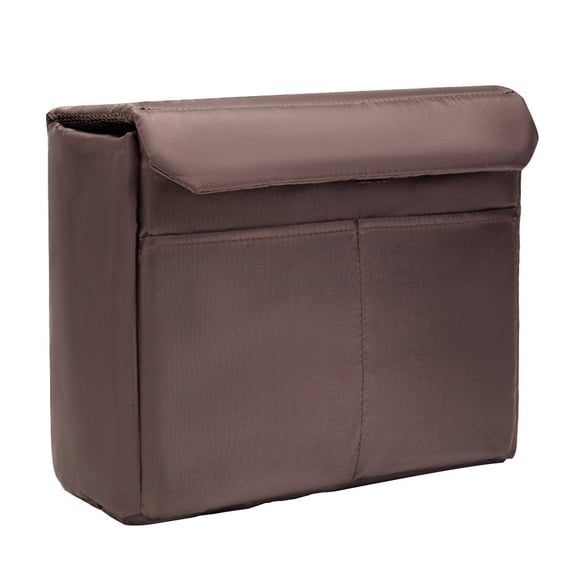 NIAIZEK Camera Liner Insert Bag, Padded Nylon Camera Organizer Case with Extra Pockets, Coffee Brown for Travel