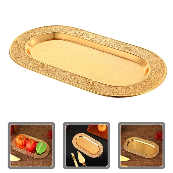 NIAIZEK cate Golden Serving Dish for Fruit Candy and Appetizer Presentation