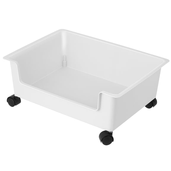 NIAIZEK Rolling Wheel Desktop Book Storage Bin, Kids and Student Bookshelf Organizer for Classroom and Home Storage