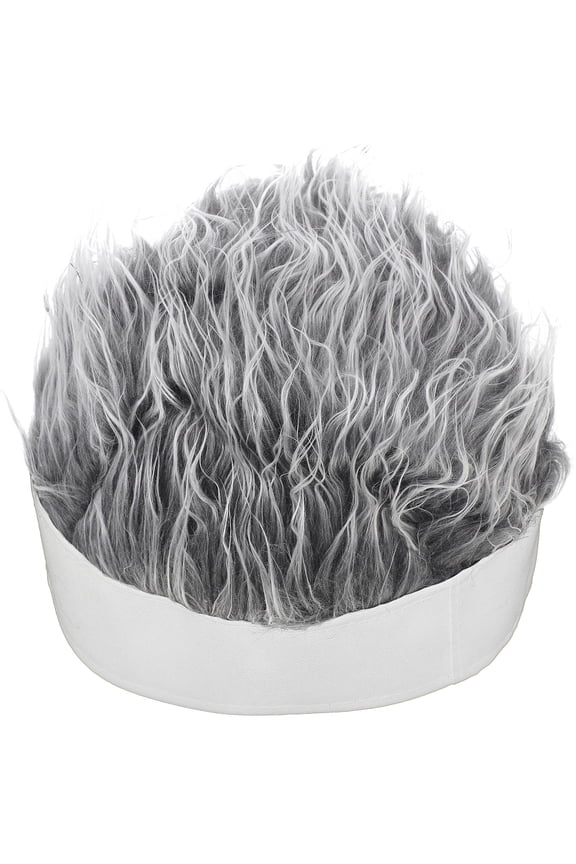 Adjustable White Wig Hat for Outdoor Sports Fishing Camping with Fashionable Design