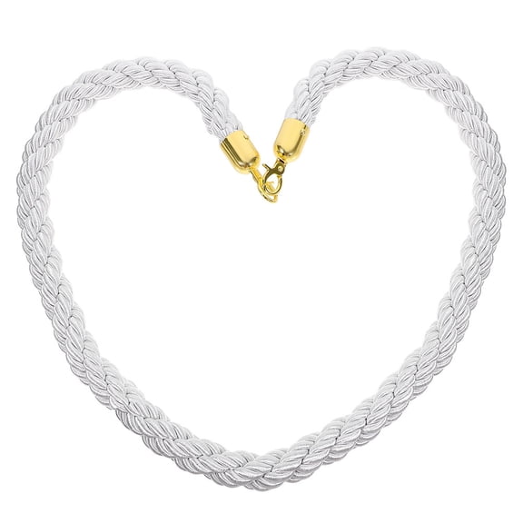 NIAIZEK Weather Resistant White Stanchion Rope for Queue Control and Event Barriers