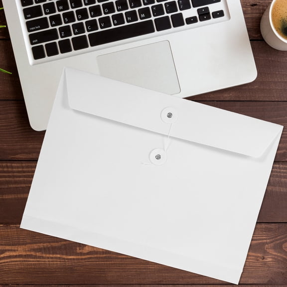 NIAIZEK White Cardboard File Folders for Paper Storage, Practical A4 Size Organizers for School, Office, 5-Pack