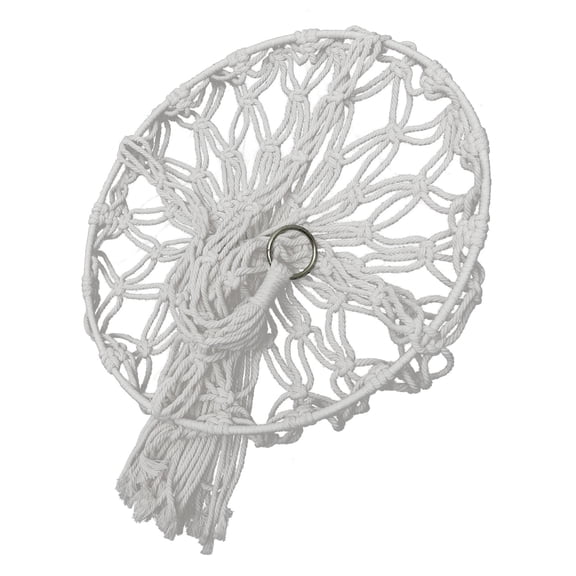 NIAIZEK White Cotton Macrame Hanging Plant Holder with Rustic Woven Design for Indoor and Outdoor Decor
