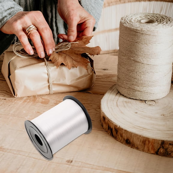 NIAIZEK White PVC Curling Ribbon for Balloon Tying and Wrapping, Decorative Ribbon for Parties and Events