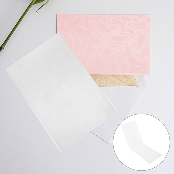 NIAIZEK White Plastic Embossing Stencil for Card Making Stylish Background Dies with Fine Workmanship