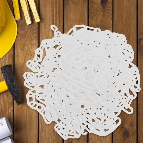 NIAIZEK White Plastic Safety Chain with Flexible Links for Outdoor Use, Barrier and Safety Fence