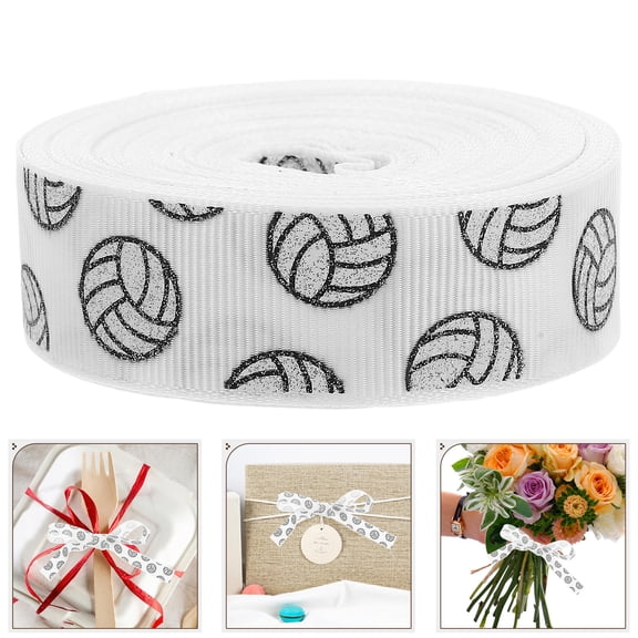 NIAIZEK White Polyester Volleyball Ribbon for Cheerleading, Sports Events, and Team Spirit Accessories