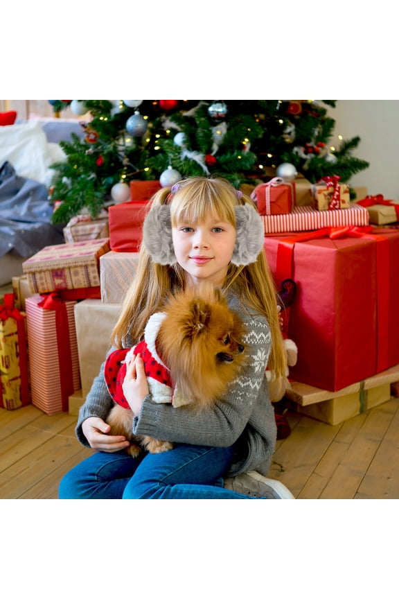 Cozy Grey Winter Ear Muffs, Soft and Comfortable Ear Warmers for Cold Weather, 1 Pack