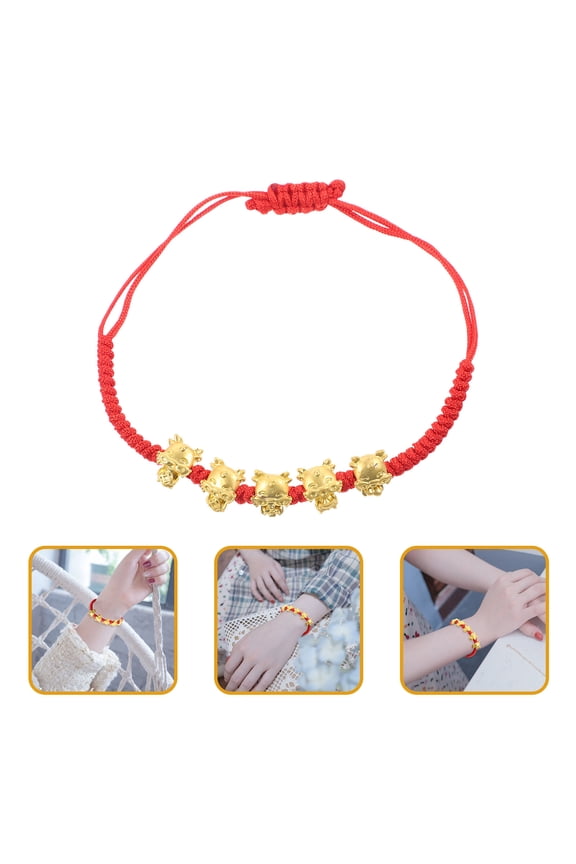 Womens Red Thread Bracelet Dragon Symbol Soft Comfortable Stylish Jewelry