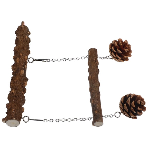 NIAIZEK Compact Wooden Parrot Perch Rod - Entertaining and Safe for Birds