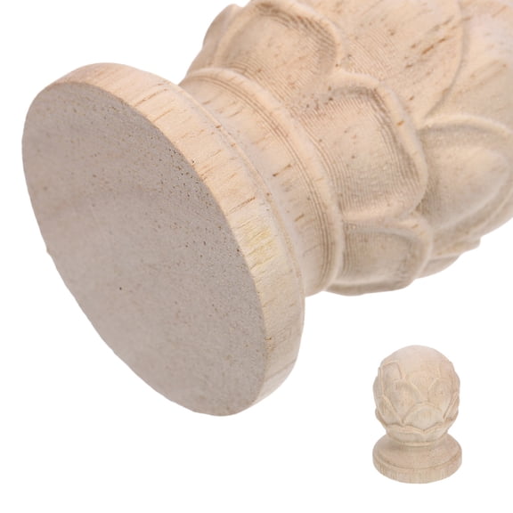 NIAIZEK Decorative Wood Finial Pineapple Design Khaki Color 1 Piece for Interior Home Decor and Style Projects