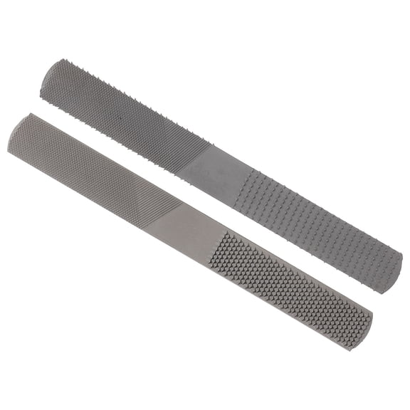 NIAIZEK 2Pcs Wood Rasp File Steel Woodworking Hand Files with Ergonomic Grip Grey
