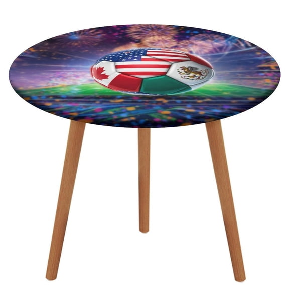 NIANHE Colorful Flames Green Pitch Gala,Football Enthusiast Waterproof Oil-Proof Table Cloth, Wipeable Spill-Proof Table Cover for Dining Table, Heavy Duty Durable Tablecloth for Kitchen, Party, Pi