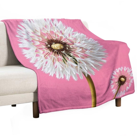 NIANHE Dandelion flowers blanket, printed design, winter sofa dormitory home decoration, must-have travel product. Size is 40x50 inches.