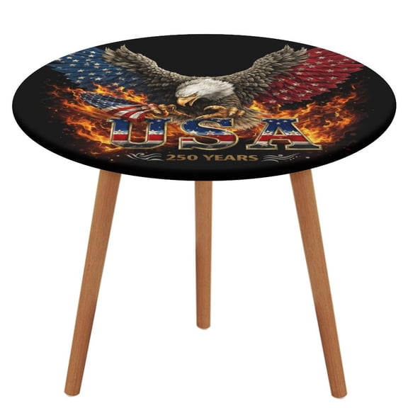 NIANHE Fire Eagle,Independence Day Waterproof Oil-Proof Table Cloth, Wipeable Spill-Proof Table Cover for Dining Table, Heavy Duty Durable Tablecloth for Kitchen, Party, Picnic, Home Decor