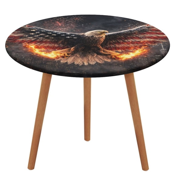 NIANHE Fire EagleUSA,Independence Day Waterproof Oil-Proof Table Cloth, Wipeable Spill-Proof Table Cover for Dining Table, Heavy Duty Durable Tablecloth for Kitchen, Party, Picnic, Home Decor