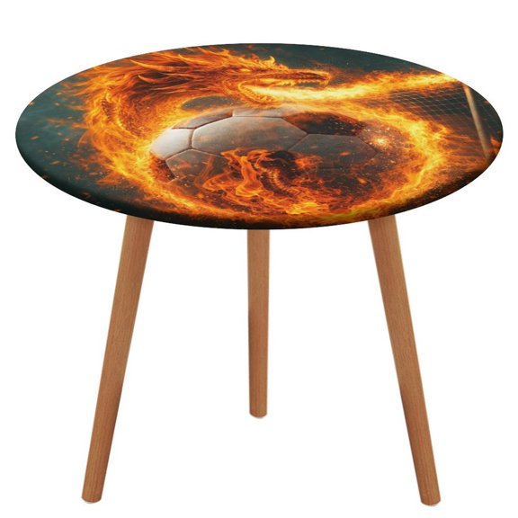 NIANHE Fire Soccer,Football Enthusiast Waterproof Oil-Proof Table Cloth, Wipeable Spill-Proof Table Cover for Dining Table, Heavy Duty Durable Tablecloth for Kitchen, Party, Picnic, Home Dec