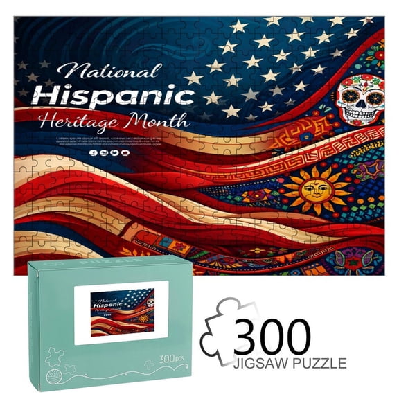 NIANHE Hispanic Heritage,Independence Day Interest Wooden Jigsaw Puzzle, HD Printed Art Puzzle, Interactive Family Game, Wall Decor for Bedroom Living Room, Educational, Fun Gift for Adults and Fam