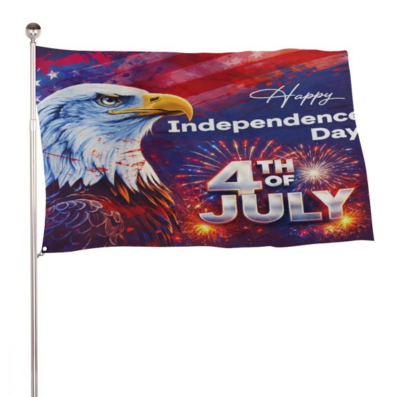 NIANHE Independence Day 4th July,Independence Day Decorative Flag, Garden Decoration Banner, Clear Print, Durable for Home Yard Porch, Outdoor Homeowners Collectors