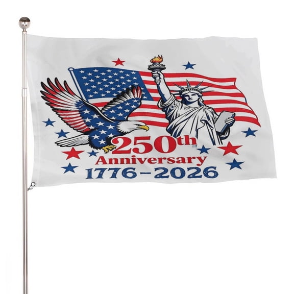 NIANHE Liberty 250,Independence Day Decorative Flag, Garden Decoration Banner, Clear Print, Durable for Home Yard Porch, Outdoor Homeowners Collectors