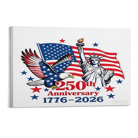 NIANHE Liberty 250,Independence Day Wall Art, High-definition Printed Frameless Canvas Wall Art, Suitable for Hanging in Bedrooms, Dormitories, and Living Rooms, for Adult and Home Decoration