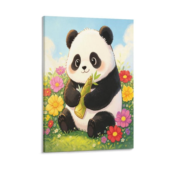 NIANHE Panda Among The Blooms Tapestry, Polyester Vertical Print Wall Hanging Tapesties for Bedroom Dorm  Living Room, Aesthetic Home Decor for Adults And Family,